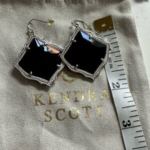 Kendra Scott Onyx and Silver Statement Earrings